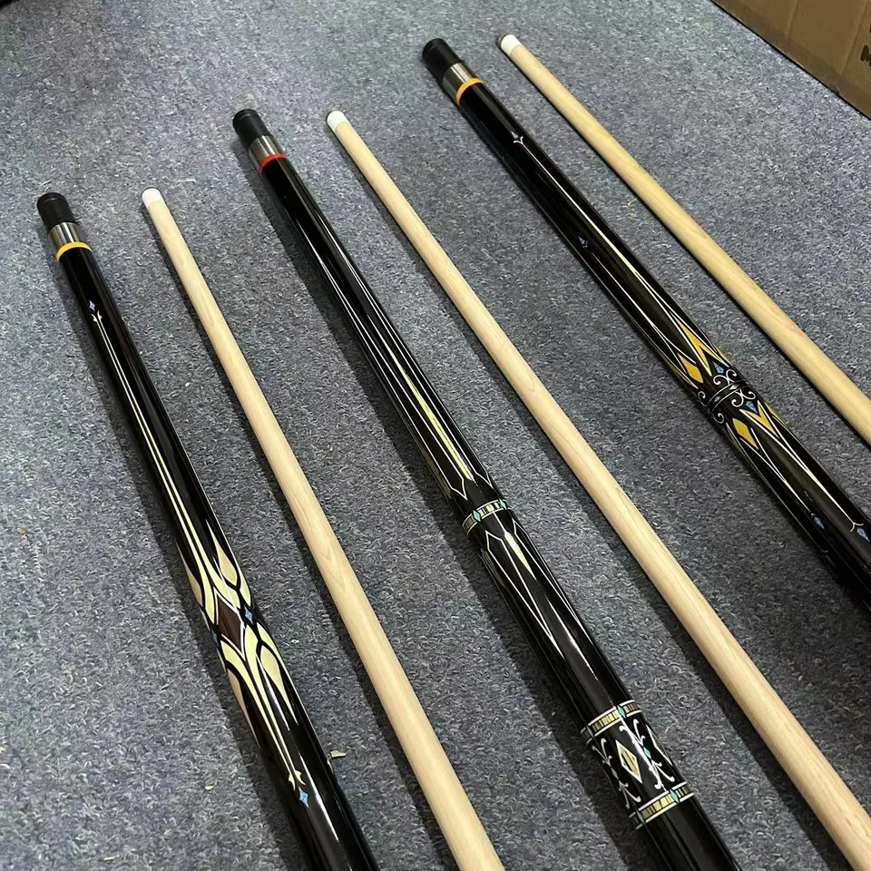 Premium Pathline 58" American Pool Cue Stick - Professional 2-Piece Hardwood Maple Billiard Cue with Intricate Decals