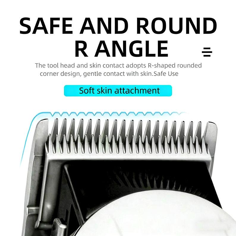 Professional Rechargeable Hair Clipper for Men – Cordless Barber Trimmer Kit with Digital Display, USB Charging & 4 Guide Combs