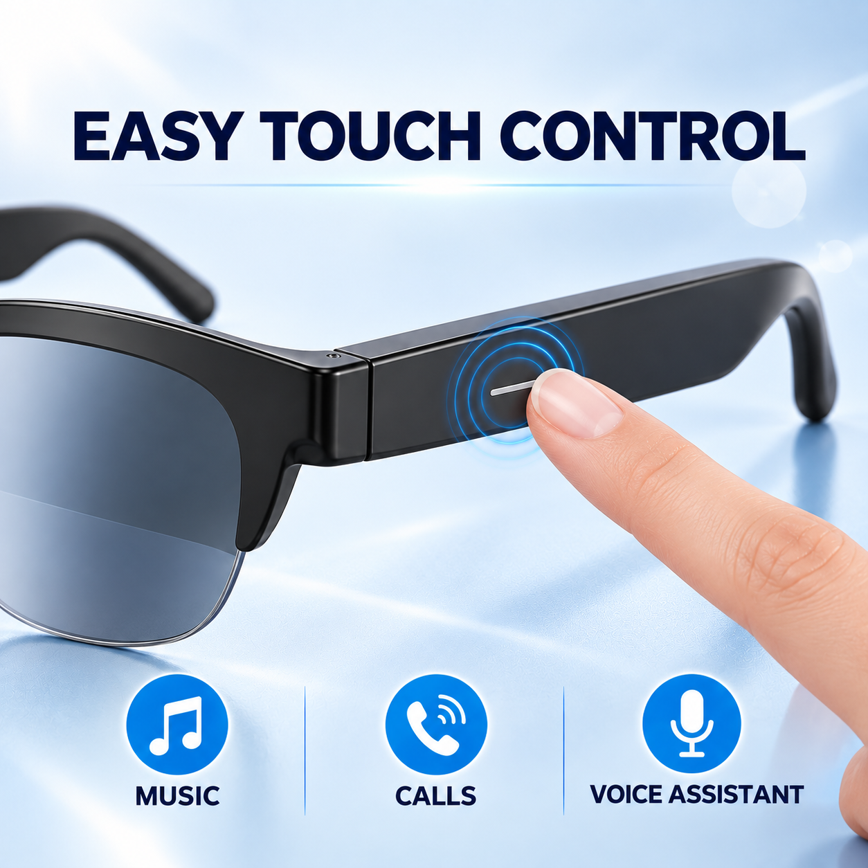 Bluetooth Color-changing Smart Glasses - Air Conduction Calls & Music with UV Protection