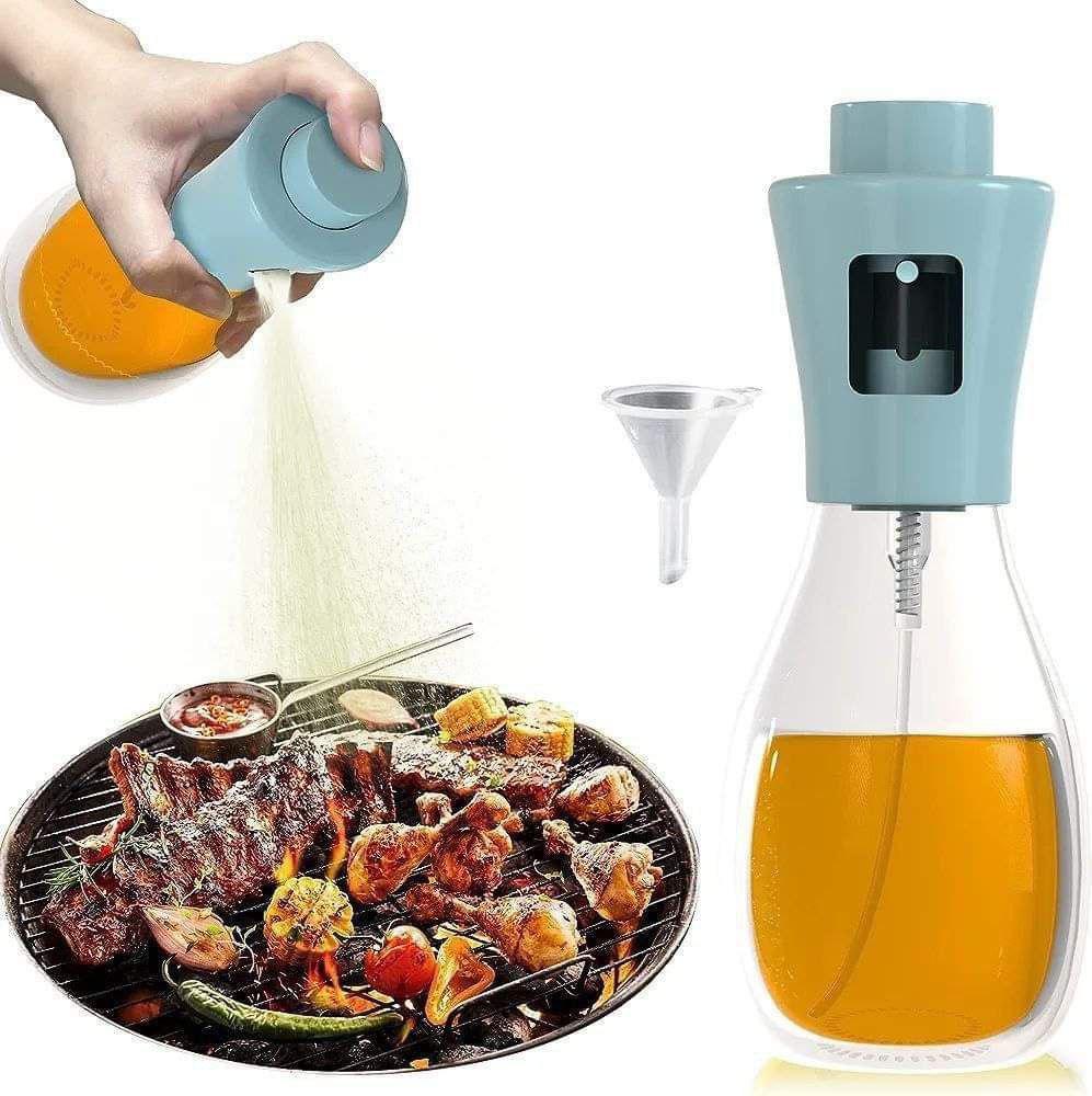 LATEST Unique Stainless Modern Multi-Purpose Glass Olive Oil Sprayer Dispenser for Cooking & BBQ.