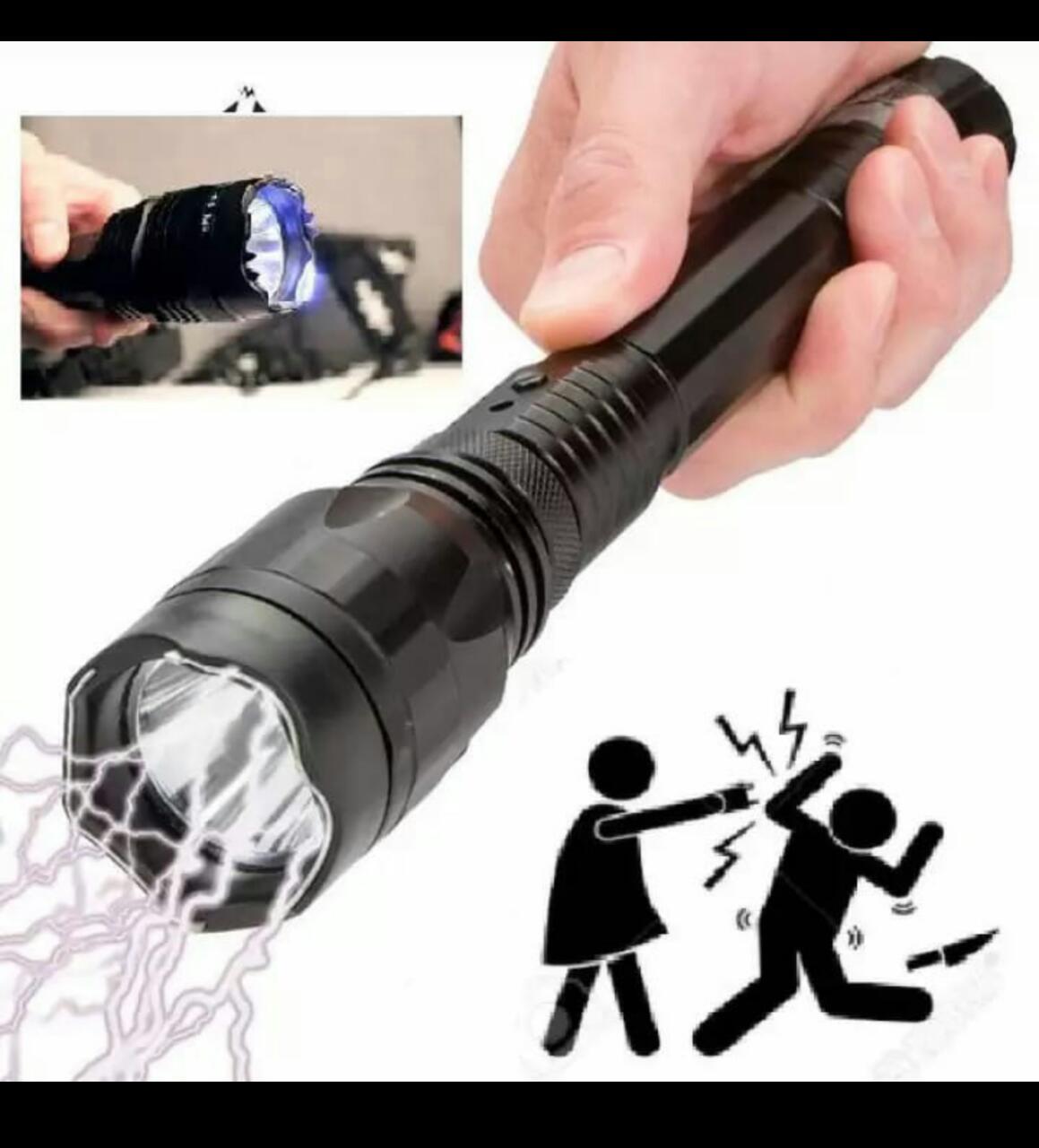 Good Quality Rechargeable LED flashlight for visibility and a high-voltage stun gun for personal protection.
