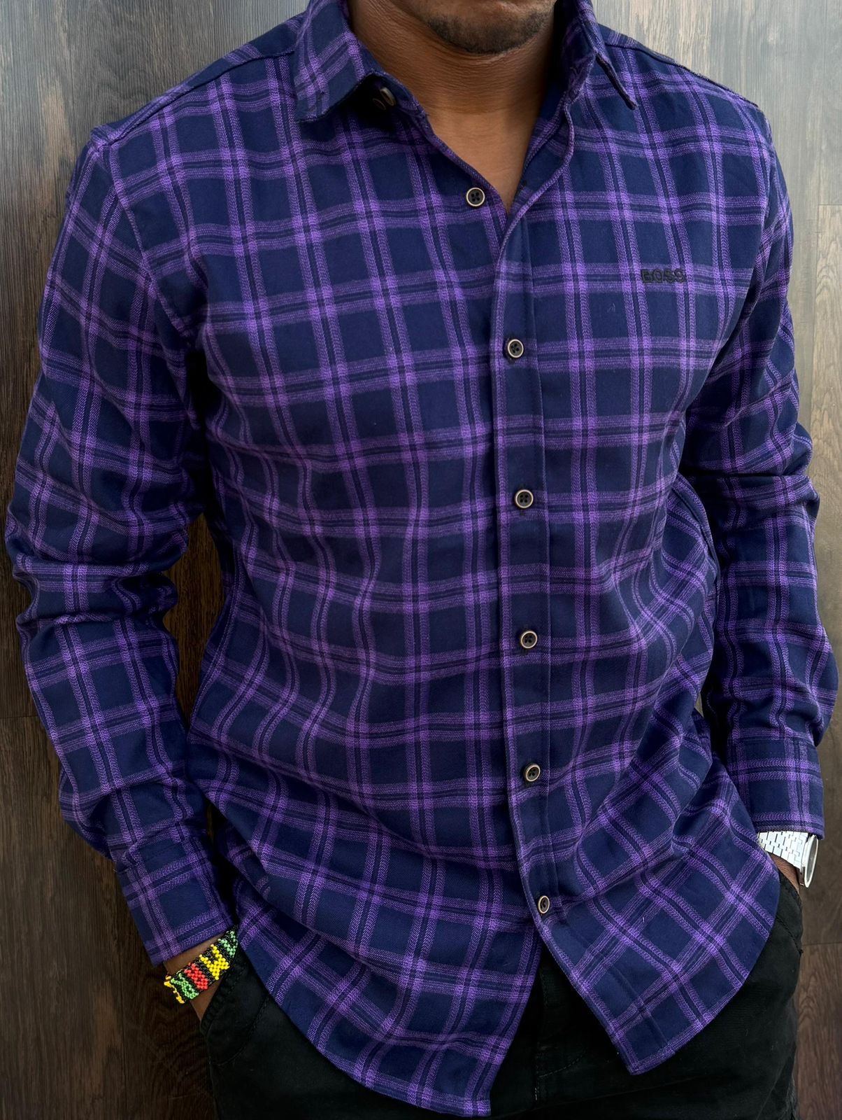 New Arrival High Quality Men's Boutique Long Sleeved Plaid Flannel Shirts; Button Down Men's Clothing T-Shirts /Men's Shirts Checkered Cotton Shirts