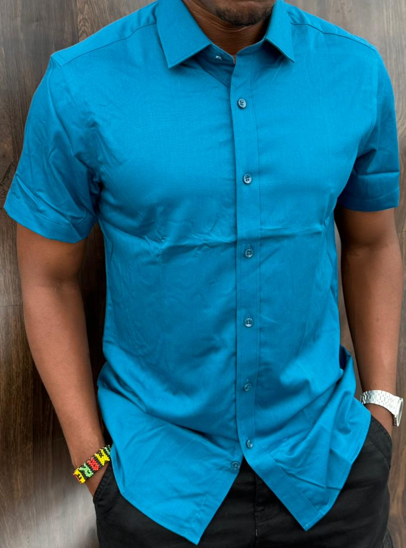 New Arrival High Quality Men's Boutique Short Sleeved Silk Shirts; Button Down Men's Clothing T-Shirts / Solid Color Shirts