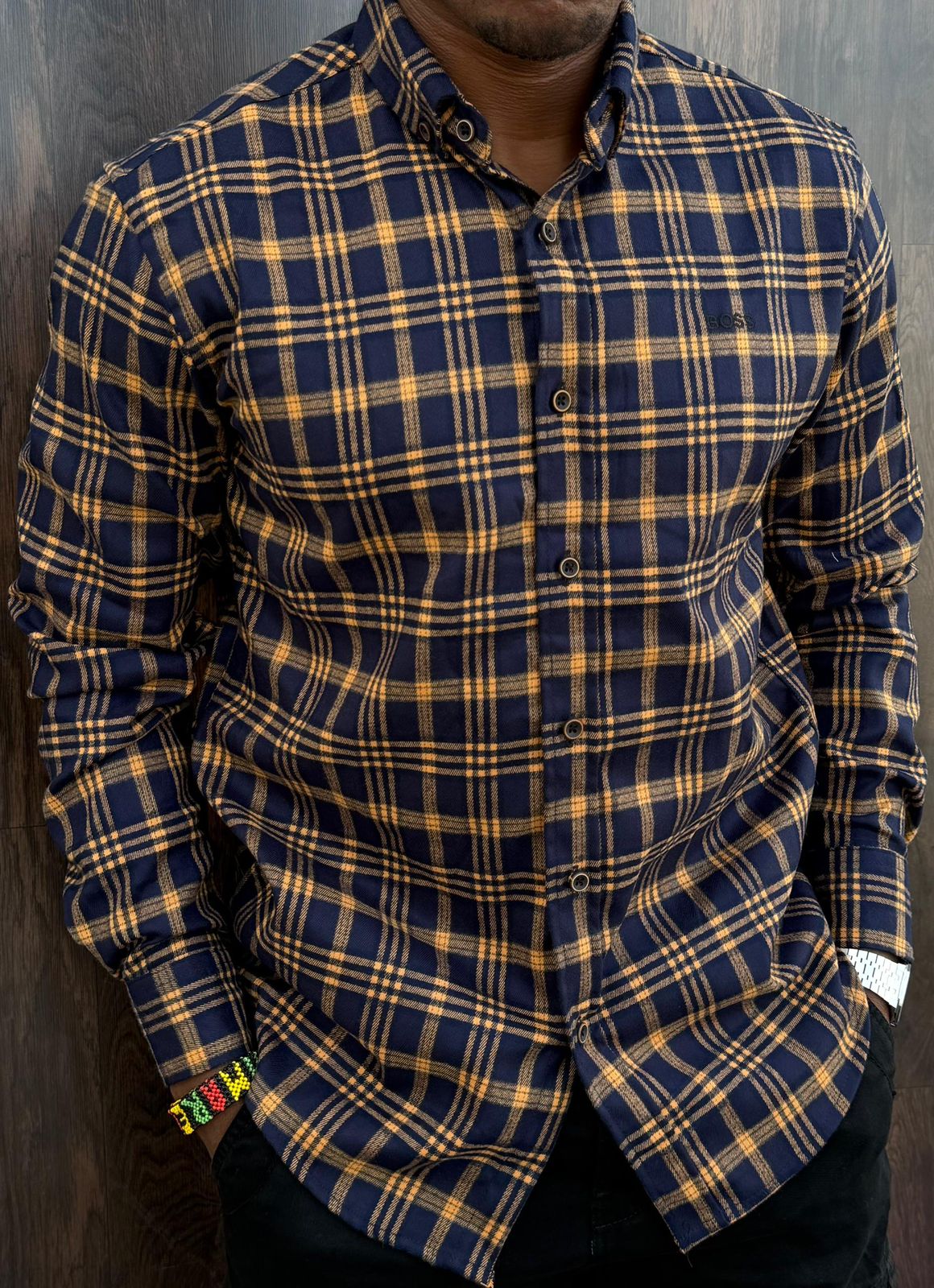 New Arrival High Quality Men's Boutique Long Sleeved Plaid Flannel Shirts; Button Down Men's Clothing T-Shirts /Men's Shirts Checkered Cotton Shirts