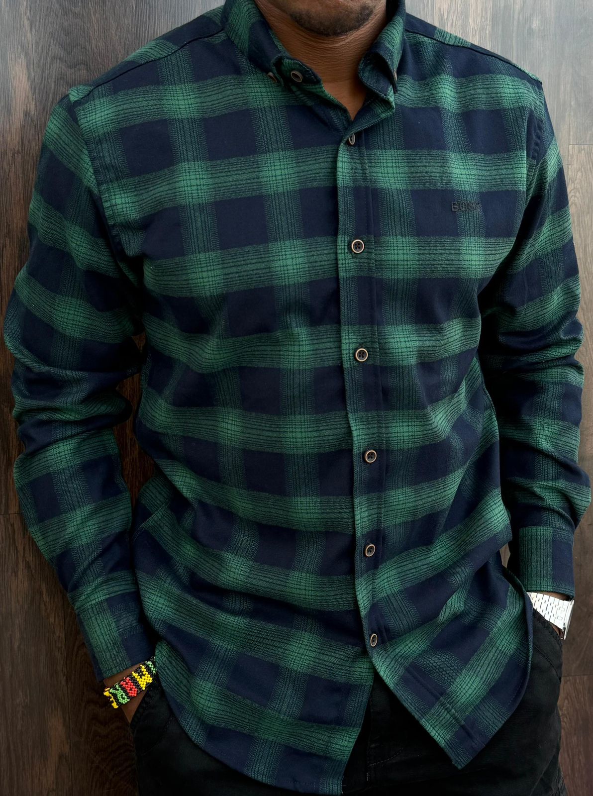 New Arrival High Quality Men's Boutique Long Sleeved Plaid Flannel Shirts; Button Down Men's Clothing T-Shirts /Men's Shirts Checkered Cotton Shirts
