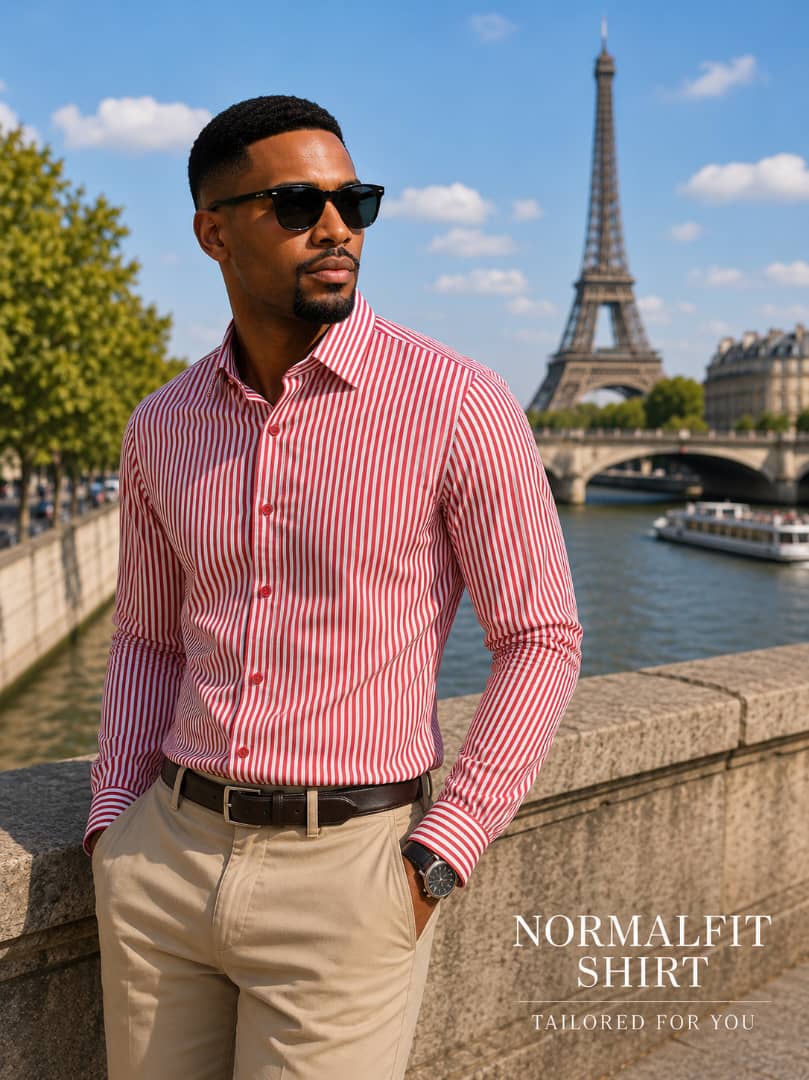 New Arrival High Quality Men's Boutique Long Sleeved Striped Shirts; Button Down Men's Clothing /Men's Shirts Striped Cotton Shirts
