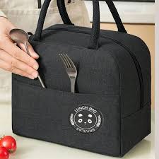 Modern Trending portable insulated thermal lunch tote bag designed for carrying meals and snacks to work, school, or picnics.