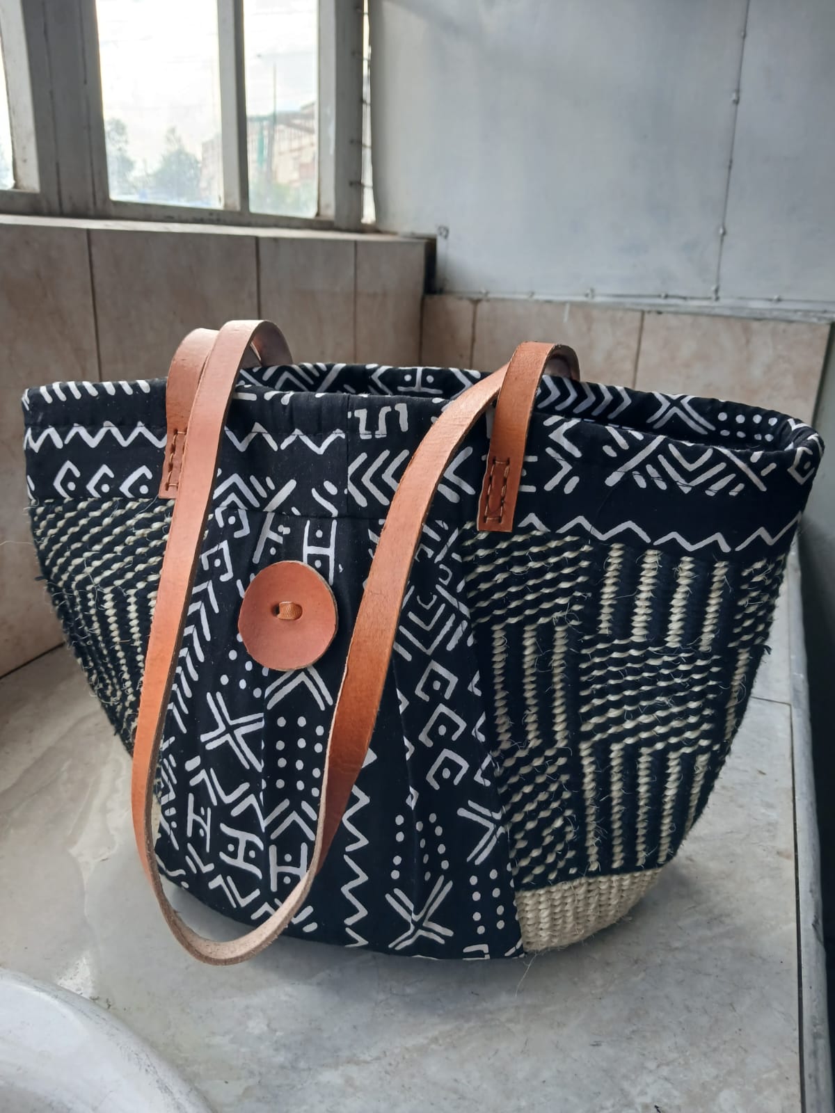 Kitenge Fine Sisals Handbag - Size 10