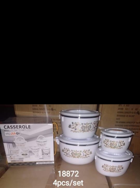 4PCS CASSEROLE HOTPOTS – Style Meets Warmth
Serve your meals in elegance with this beautiful 4-piece casserole hotpot set — perfect for keeping food hot, fresh, and ready to enjoy! Designed for bot