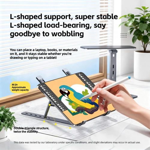 Laptop Stand, Laptop Holder Riser Computer Tablet Stand, 6 Angles Adjustable Aluminum Ergonomic Foldable Portable Desktop Holder Compatible