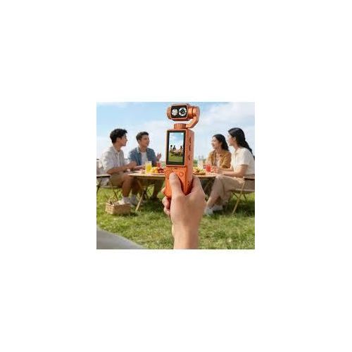 Q8 4K Ultra HD Pocket Gimbal Sports & Vlogging Camera – 180° Rotatable Camera with IPS Touchscreen