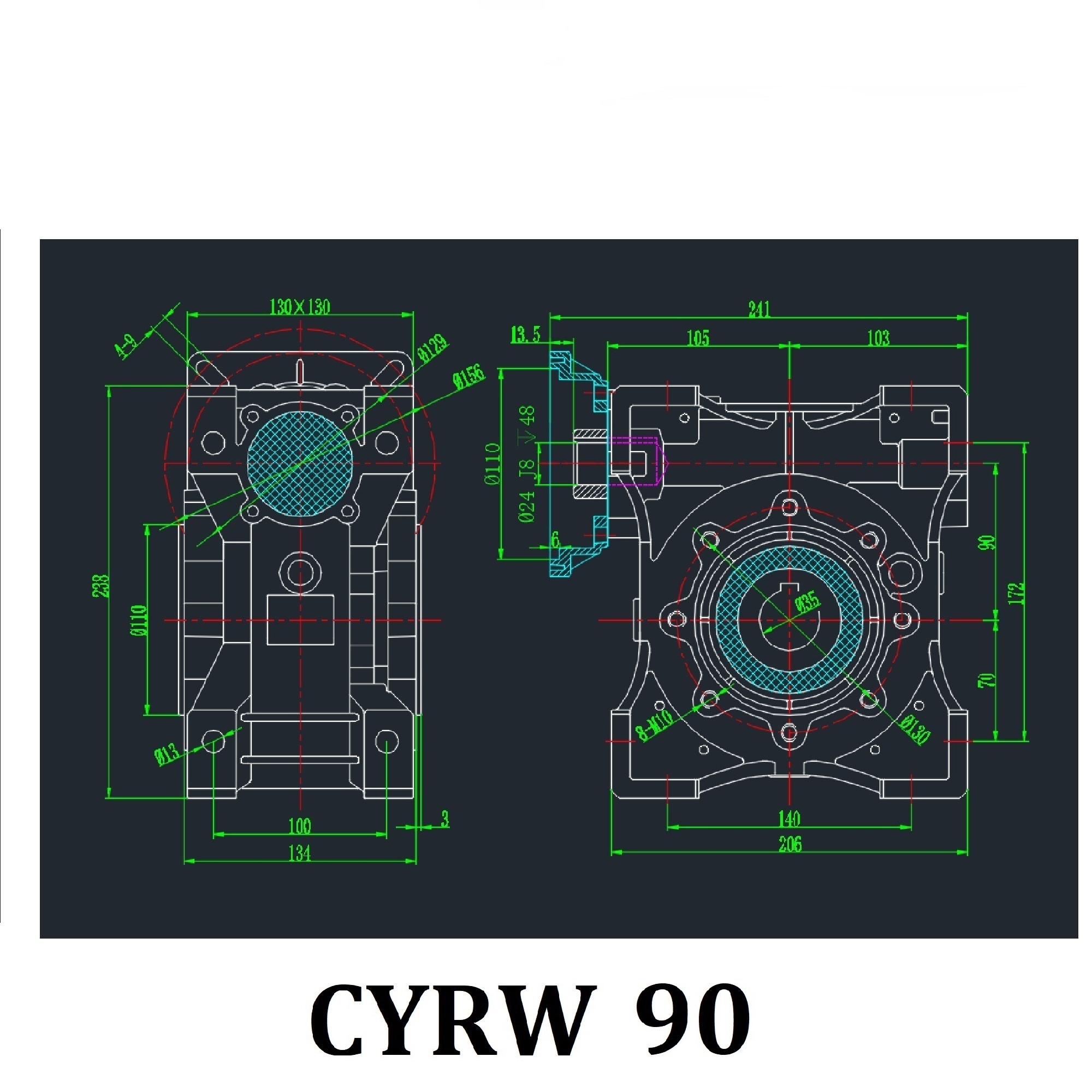 CYRW90 Heavy Duty Precision Worm Gear for Industrial Power Transmission
