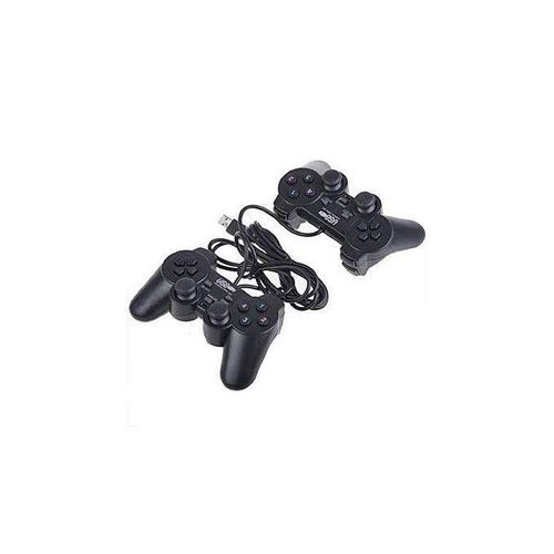 UCOM Double USB Game Controller Twin Pad | 2 Wired Gamepads | Plug & Play | Ergonomic Design | Durable Build | PC & Android TV Compatible | Multiplayer Gaming