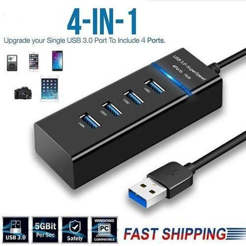 4 Port USB 3.0 5Gbps High Speed USB Hub Splitter Multiport For PC Computer Docking Station Adapter For Macbook PC Laptop