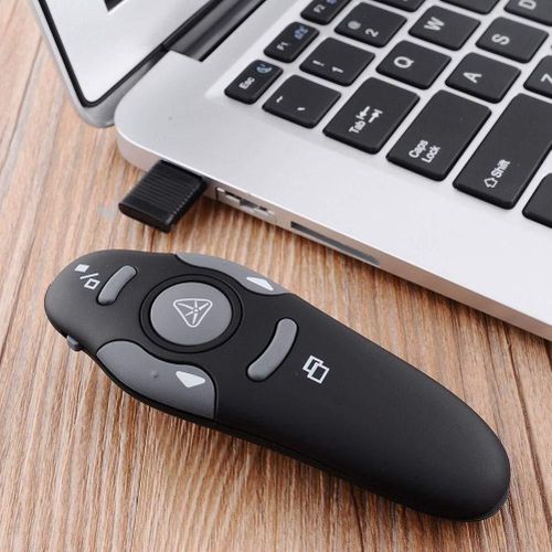 Laser Pointer for Presentations, Wireless Presenter Clicker for PowerPoint Slide with Hyperlink & Volume Control, 2.4GHz Laser Pointer Presentation Remote for Computer/Laptop, Google Slide/PPT/Keynote