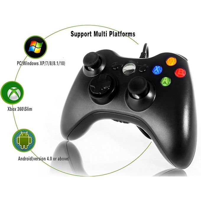 Xbox Wireless 360 Gamepad | High-Precision Gaming Controller | Ergonomic Design | Dual Vibration Feedback | Wireless Connectivity | Windows PC & Xbox Compatible