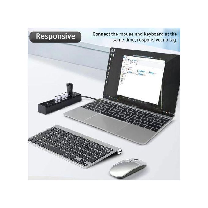 7- PORTS USB HUB 3.0 HIGH SPEED ADAPTER| PORTABLE AND LIGHT WEIGHT| CONNECT MULTIPLE DEVICES TO YOUR COMPUTER AND LAPTOP LIKE MOUSE, FLASH DRIVE, EXTERNAL HDD