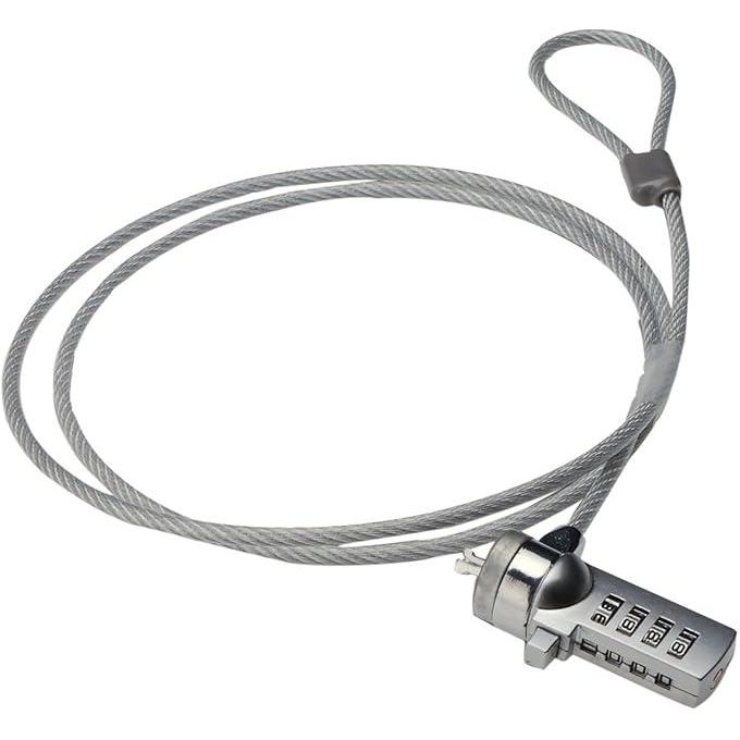 Laptop Lock Cable Chain, Theft Deterrent 4 Digit Password for Notebook PC, for Notebooks/Desktops with Built in Standard Security Locking Slot Hole