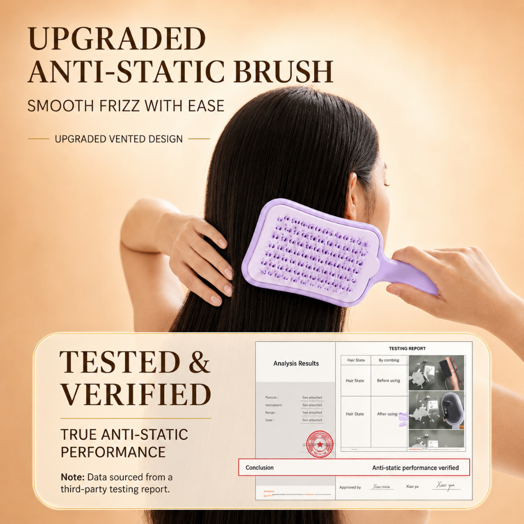 Hair Brush Self-Cleaning Anti-Static Detangling Scalp Massage Air Cushion Com Anti-static Haird