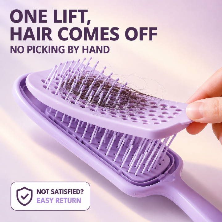 Hair Brush Self-Cleaning Anti-Static Detangling Scalp Massage Air Cushion Com Anti-static Haird