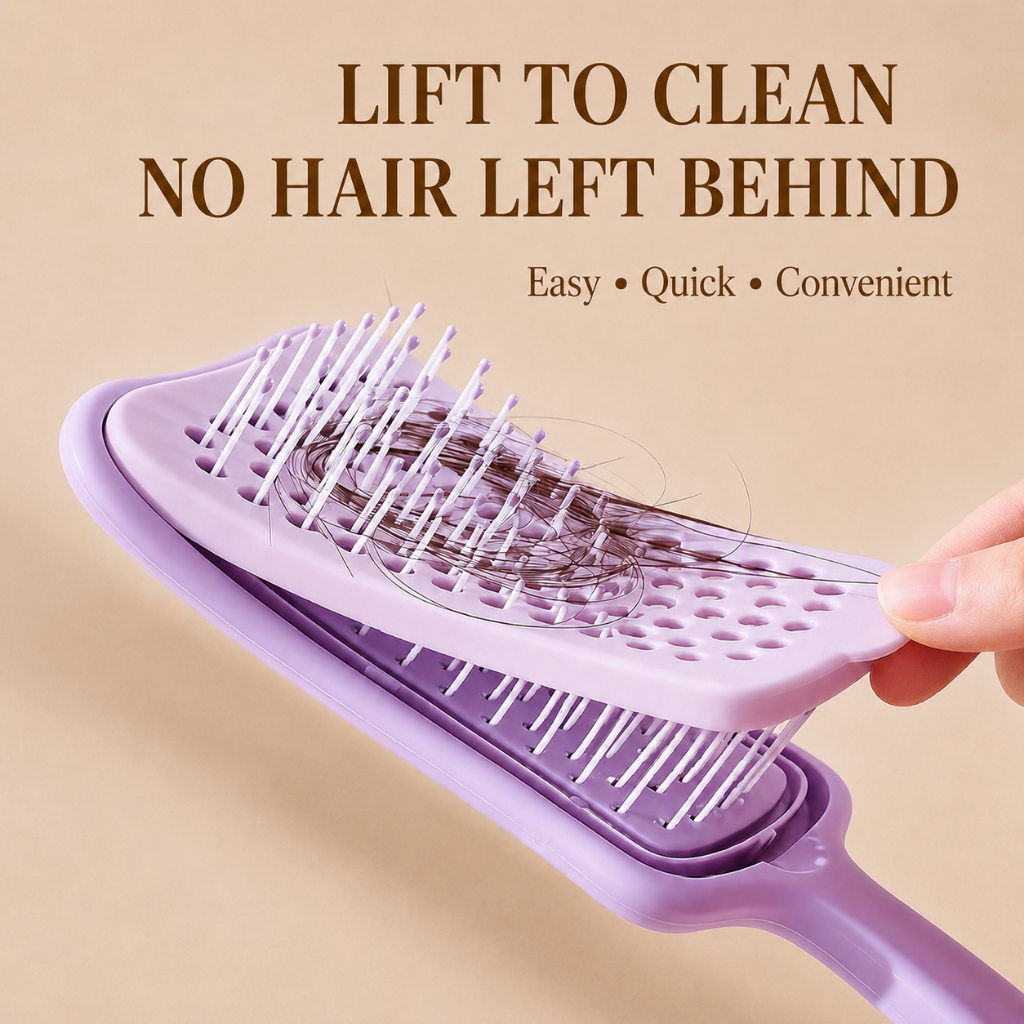 Hair Brush Self-Cleaning Anti-Static Detangling Scalp Massage Air Cushion Com Anti-static Haird
