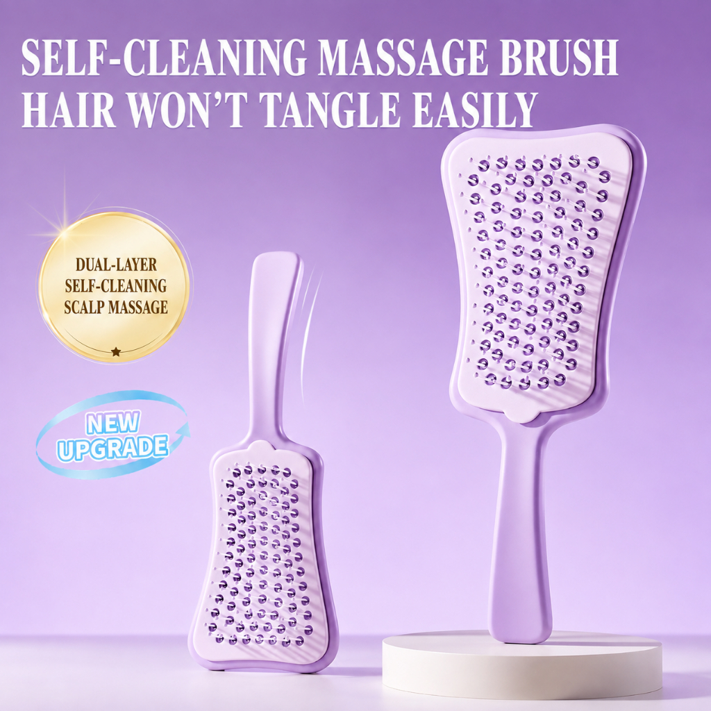 Hair Brush Self-Cleaning Anti-Static Detangling Scalp Massage Air Cushion Com Anti-static Haird