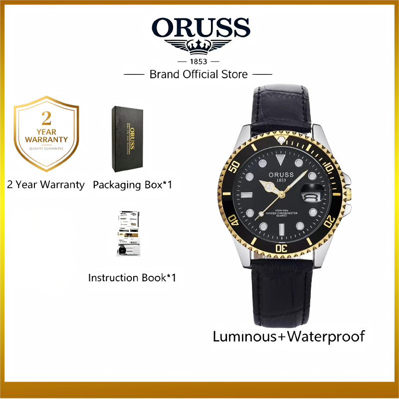 ORUSS Men's Business Sports Calendar Watch With Bamboo Pattern Strap Unique Digital Scale Casual Fashion Waterproof Leather Strap Wristwatch For Daily Wear