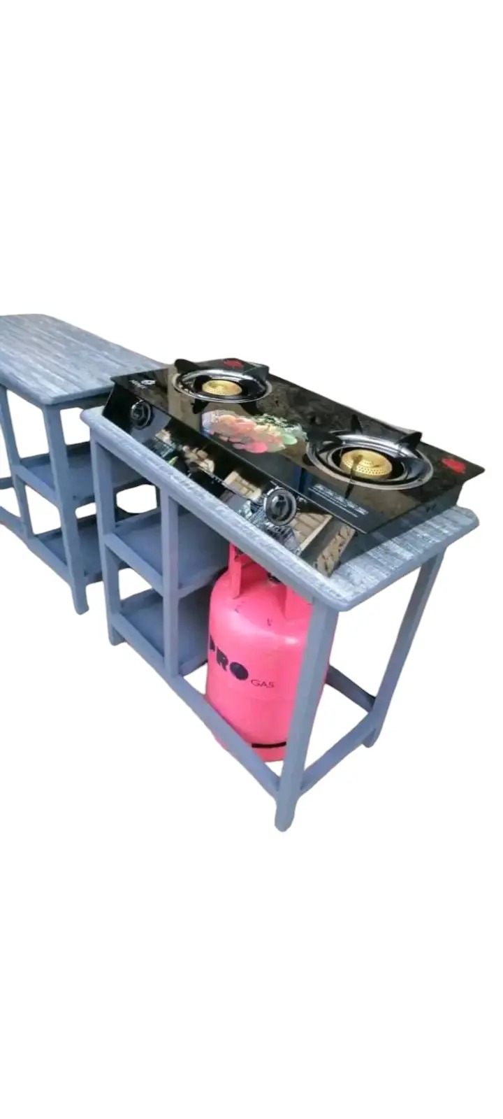 [Crazy offer] Modern strong and classic kitchen table, Wooden strong Kitchen table with racks. suitable for tabletop cooker.as picture