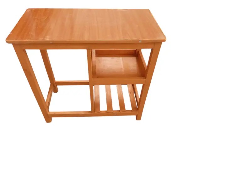 [Crazy offer] Modern strong and classic kitchen table, Wooden strong Kitchen table with racks. suitable for tabletop cooker.as picture