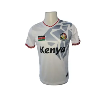 Kenyan White National Football Team Jersey – “Twende Stars” Edition | Official Style Harambee Supporters Shirt | Breathable, Lightweight & Proudly Kenyan
