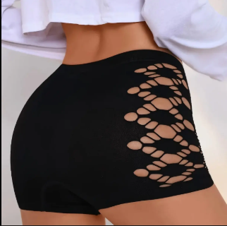 🔥3PCS Women’s High Waist Stretch Shorts – Breathable Bodycon Fitness Shorts with Stylish Cut-Out Design