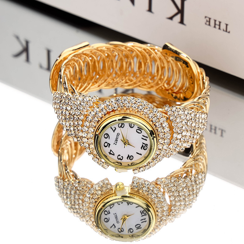 European and American Trendy New Women's Watch Full Diamond Fashion Women's Watch Versatile Casual Women's Quartz Watch Female Manufacturer Direct Sales