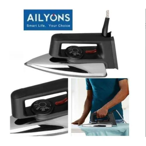 AILYON Quality HD-199A Electric Dry Iron Box // Ironbox + 4 WAY POWER EXTENSION CABLE SOCKET WITH SAFETY SWITCHES