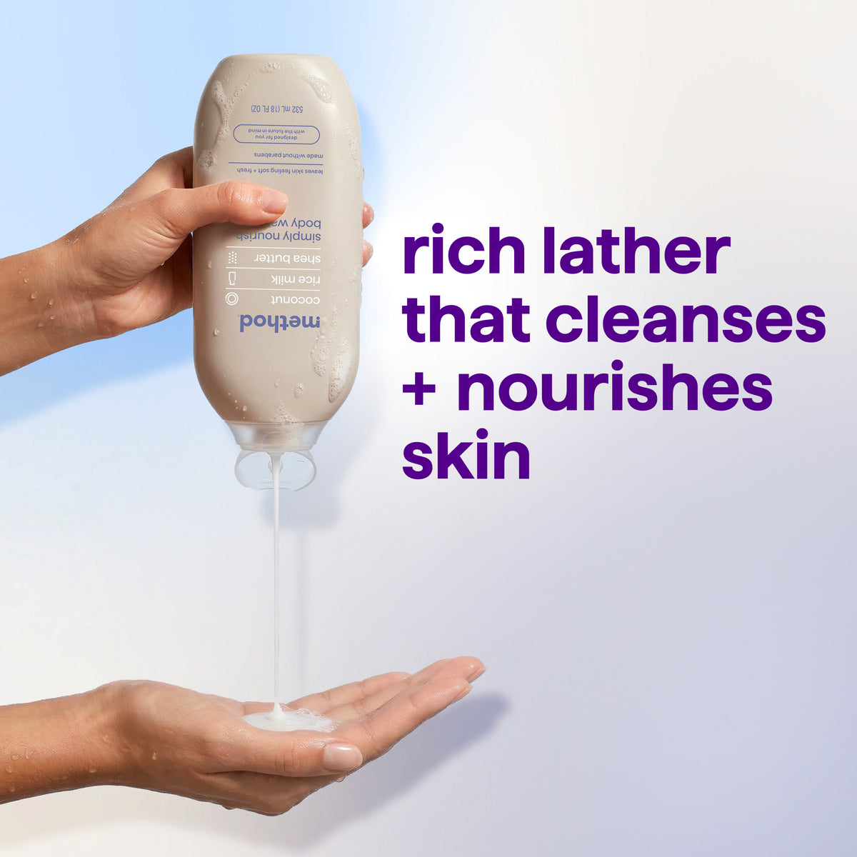 METHOD. BODY COCONUT, RICE MILK , SHEA BUTTER 532ML