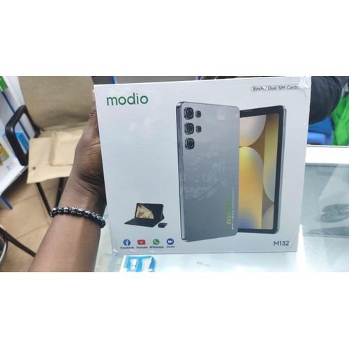 Modio M132 Tablet PC, Display 8 inch, Memory 512GB ROM + 8GB RAM, Battery 5000mah, Camera 13mp+5mp, Dual SIM, Flip case, Keyboard & Touch pen Tablet