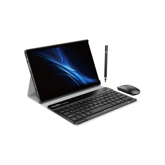 Modio M92 5G Android Tablet, 11" Inches Display, 16GB RAM + 1TB, Dual SIM, 10000mAh With Keyboard & Stylus Pen - black + Free Web Watch & Earpods