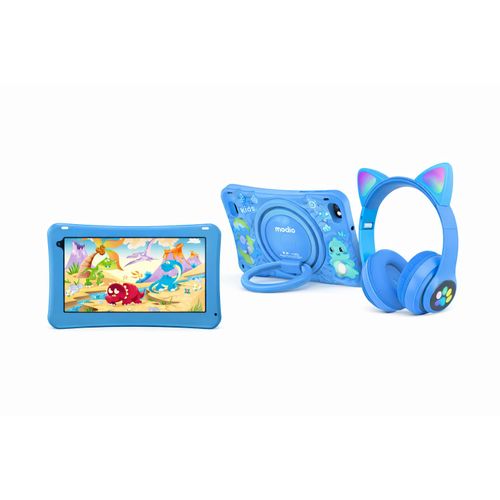 Modio KIDS TABLET M796 Kids Tablet Pc, Android 6GB RAM 256GB ROM 7'' Sim Card Support, WIFI, Dual Camera With Free Gifts + FREE WIRELESS HEADPHONES BLUE