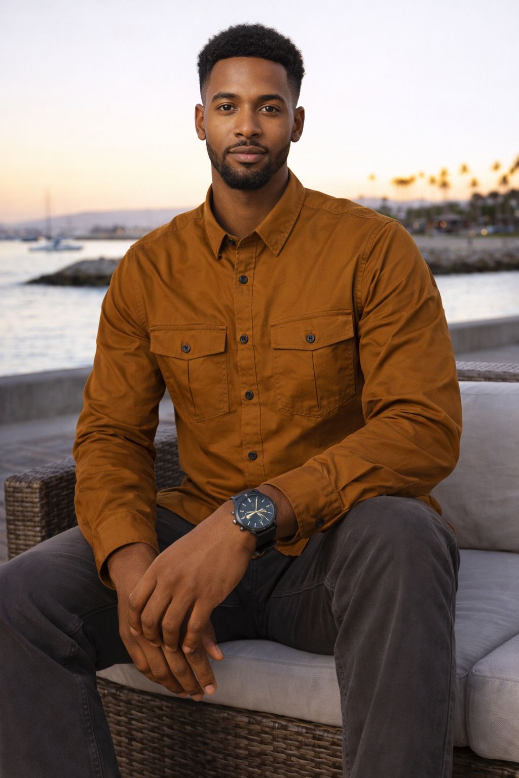 High Quality Men's Casual Long Sleeved Cotton Shirts; New Arrivals Double Pocket Button Down Men's Clothing T-Shirts / Solid Color Shirts