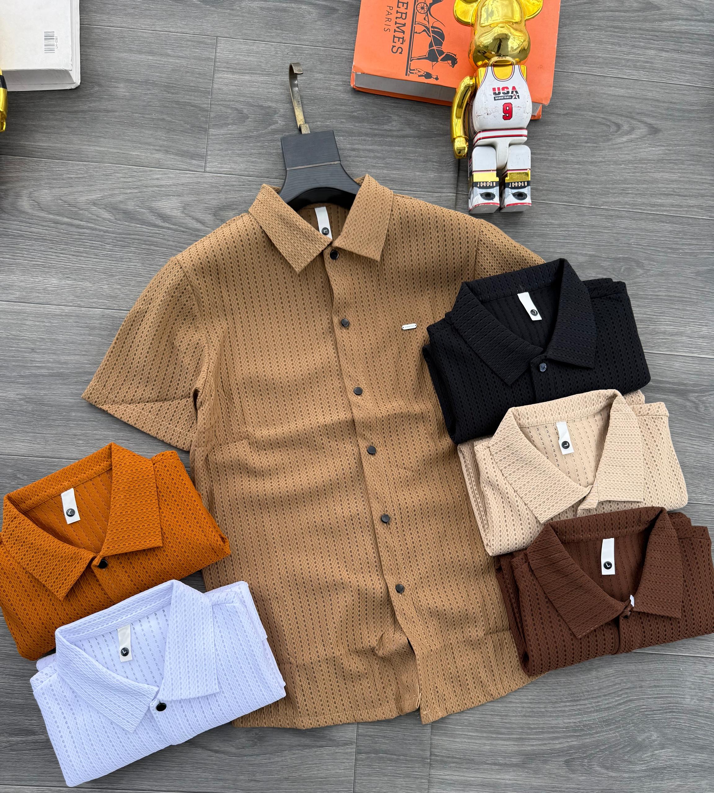 New Arrival Premium Quality Men's Boutique Short Sleeved Breathable Mesh Cuban Shirts; Non-Fade Fabric Cuban Men's Clothing /Men's Shirts