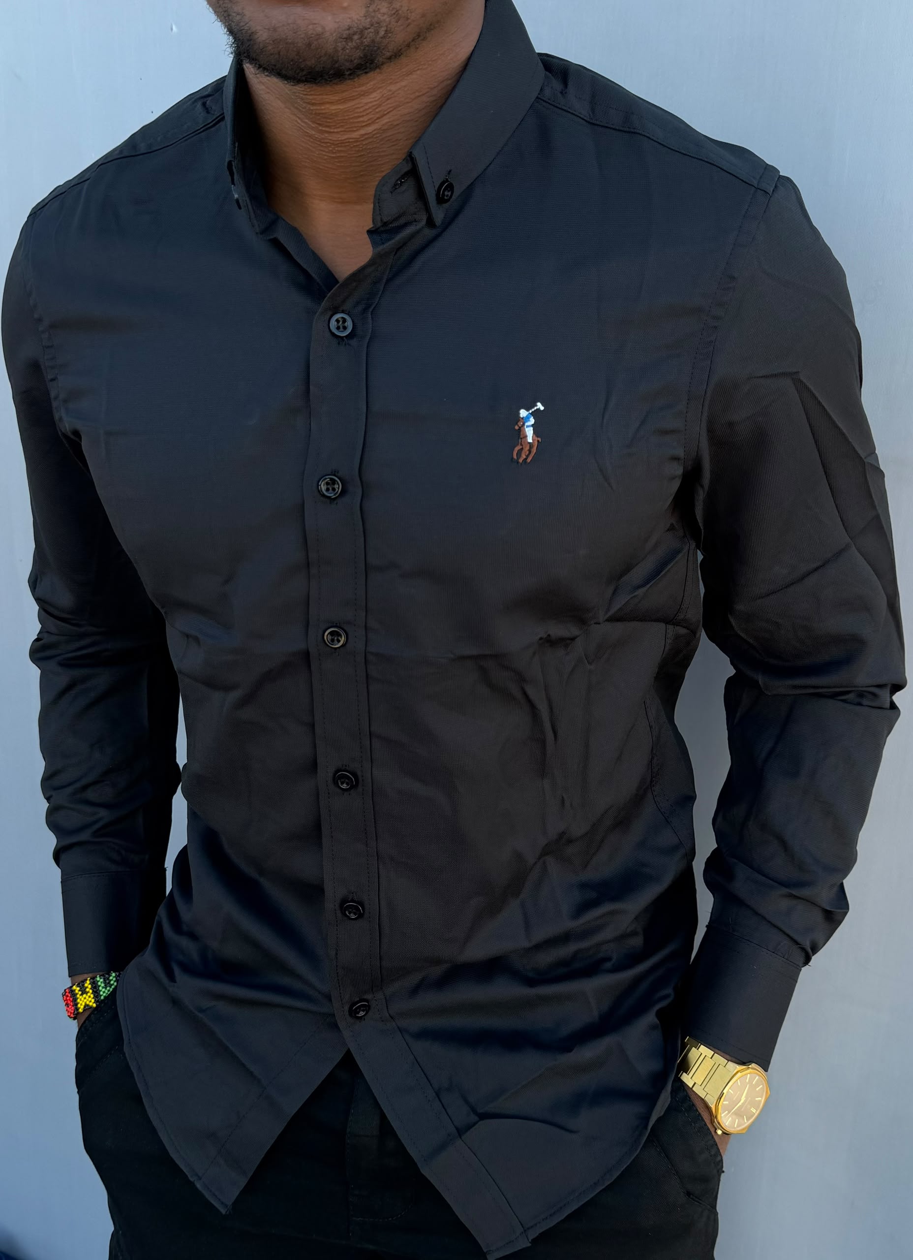 New Arrival Men’s Premium Long Sleeve Button-Down Polo Shirt –New Fashion Smart Casual & Office Wear Men's Clothing