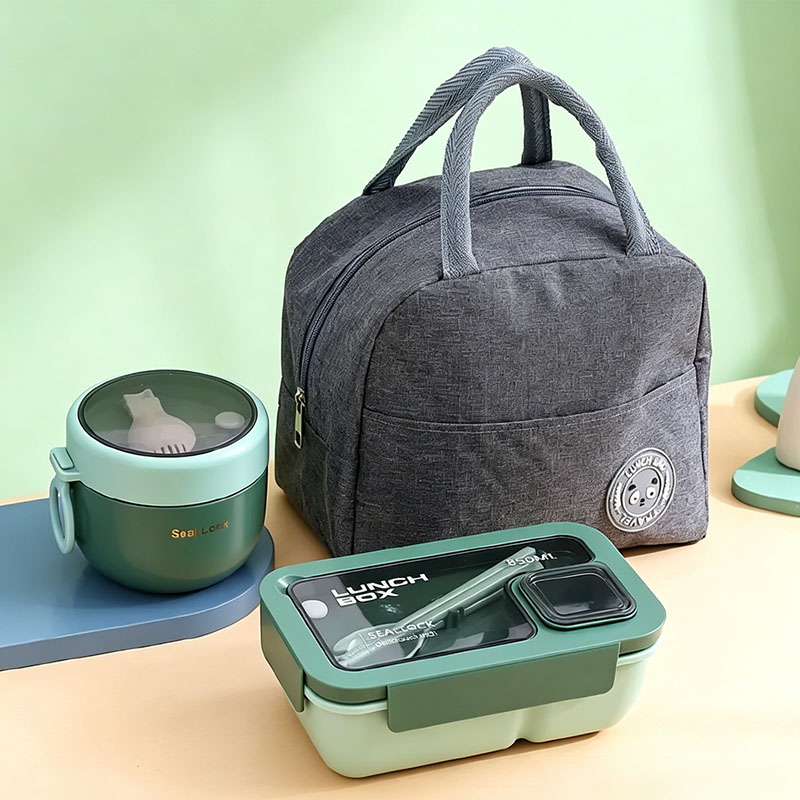 Jaza Keja Lunch Bento Box Set Portable Leak Proof Storage Box Soup Cup With Lid Thermal Bag Reusable Insulated Food Containers for Office Lunch Kids Back To School