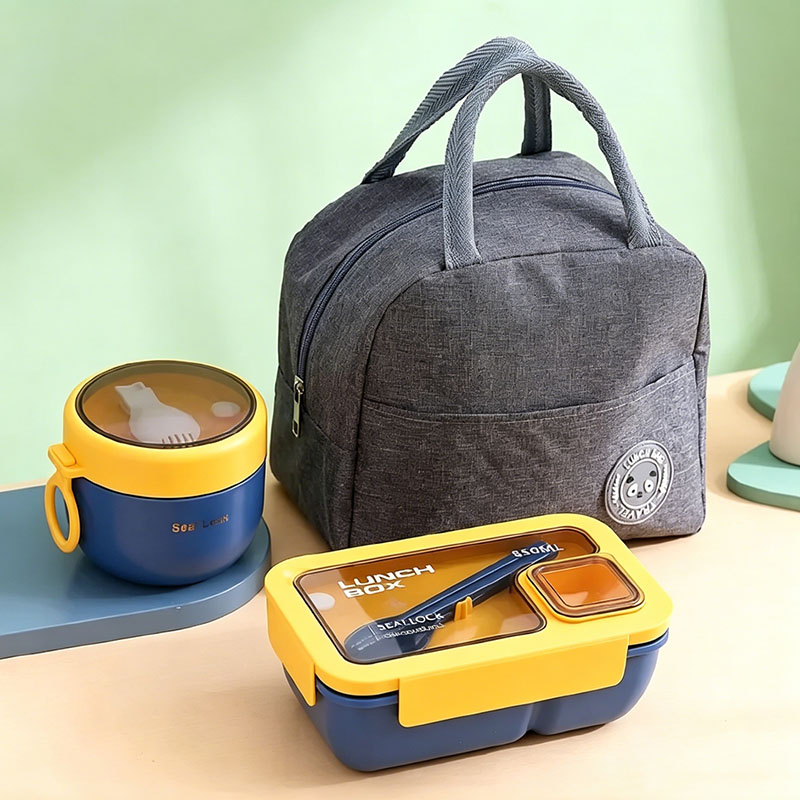 Jaza Keja Lunch Bento Box Set Portable Leak Proof Storage Box Soup Cup With Lid Thermal Bag Reusable Insulated Food Containers for Office Lunch Kids Back To School