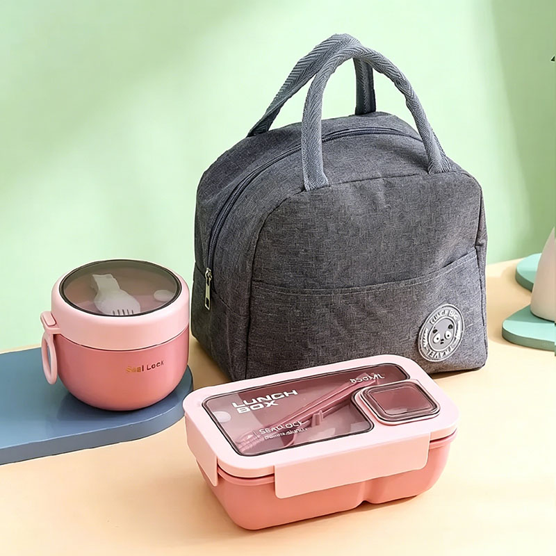 Jaza Keja Lunch Bento Box Set Portable Leak Proof Storage Box Soup Cup With Lid Thermal Bag Reusable Insulated Food Containers for Office Lunch Kids Back To School