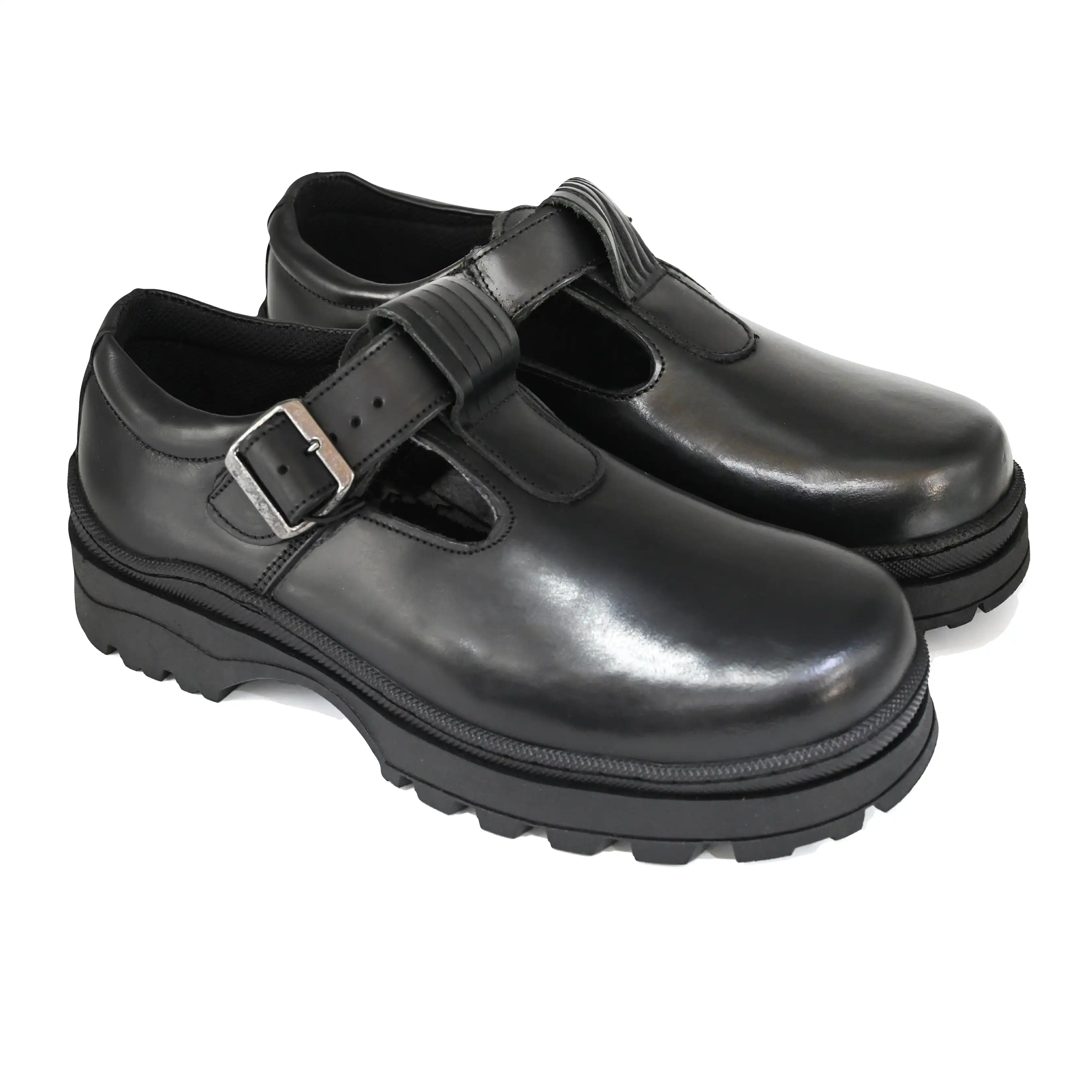 Shupavu Girls’ Leather School Shoes – Black | Made in Kenya by Umoja, Premium Genuine Leather, Durable Sole, Smart & Comfortable Design for Little Girls’ Daily School Wear