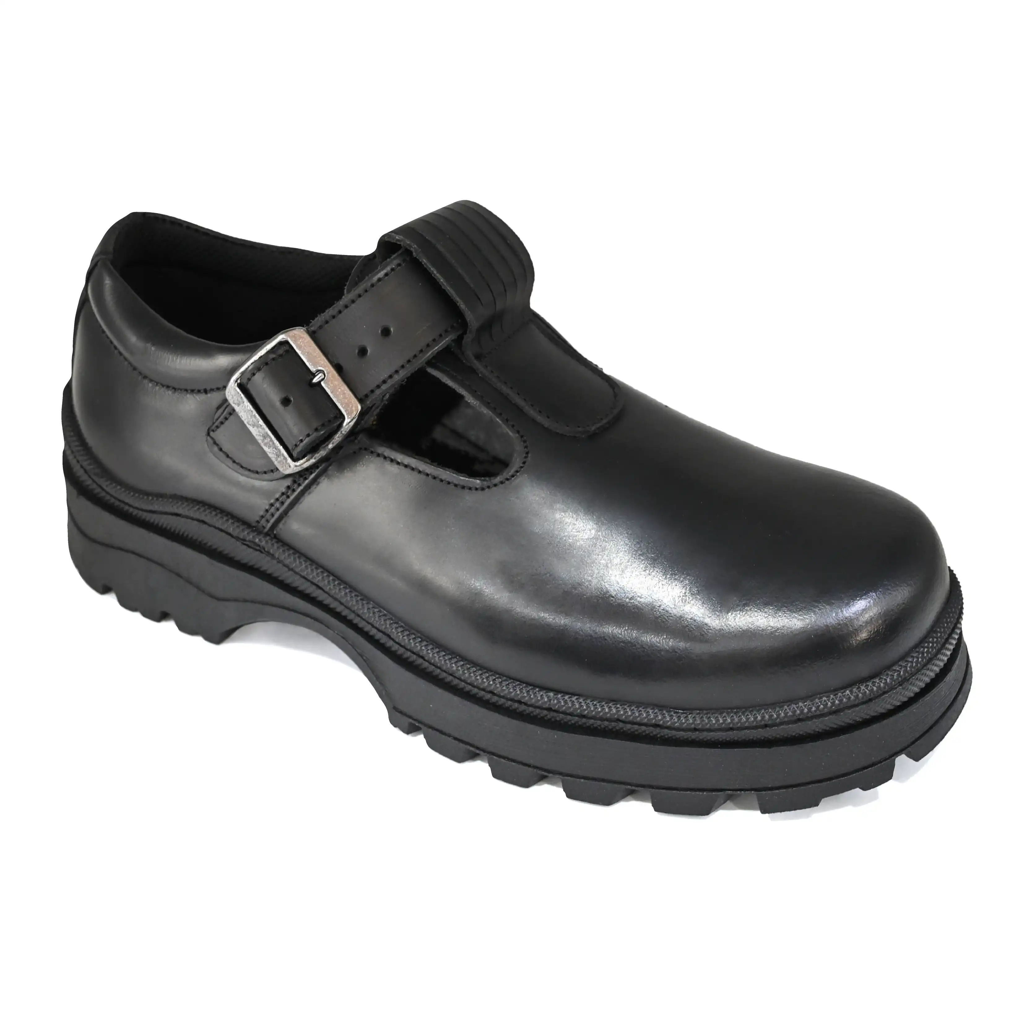 Shupavu Girls’ Leather School Shoes – Black | Made in Kenya by Umoja, Premium Genuine Leather, Durable Sole, Smart & Comfortable Design for Little Girls’ Daily School Wear