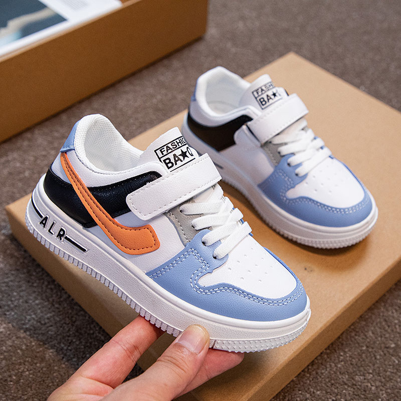 New children's sports shoes girls breathable hook and loop soft soleplate shoes casual boys' sports shoes suitable for daily leisure outdoor sports wear.