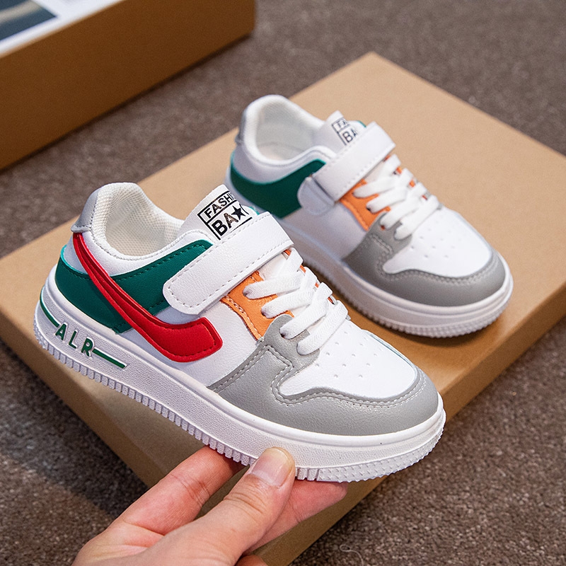 New children's sports shoes girls breathable hook and loop soft soleplate shoes casual boys' sports shoes suitable for daily leisure outdoor sports wear.
