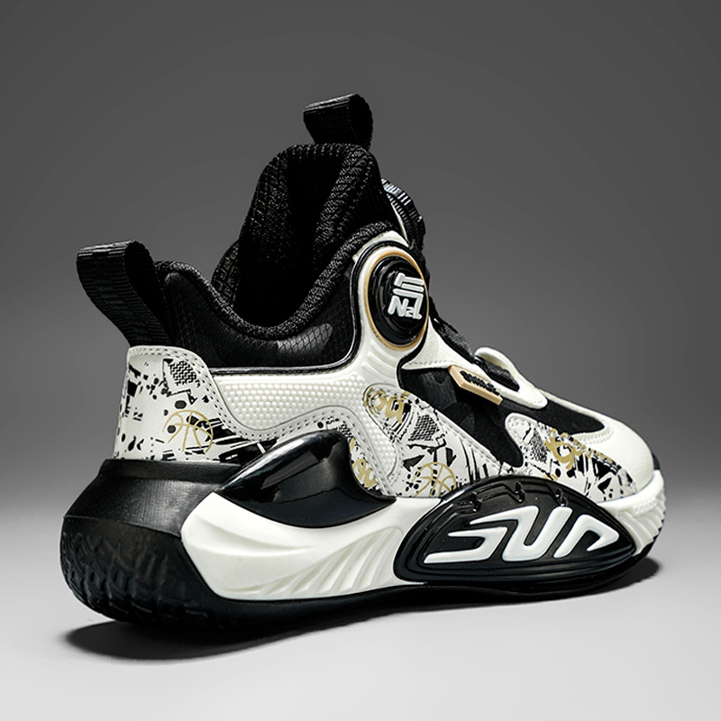 The new children's sports shoes are light, non-slip and wearable, and the boys' basketball shoes are suitable for daily leisure outdoor sports, running and playing.