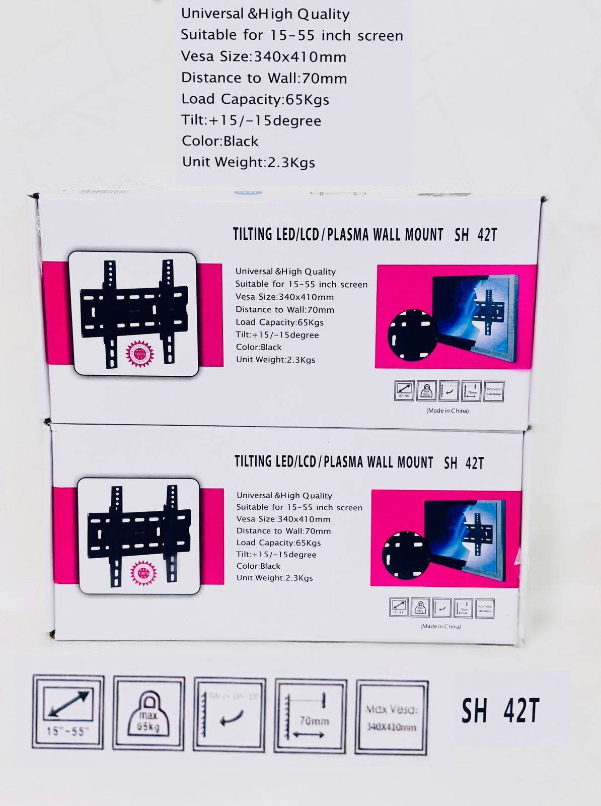 Skill Tech 42T Wall Mount TV Bracket 15 – 55 Tilting motion