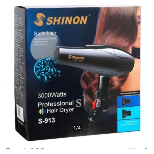 Shinon Professional Hair Dryer 3000 Watts 3 Heat Setting (Hot/Cool/Warm) 2 Speed Setting with Styling Concentrator & Smoothing Nozzle